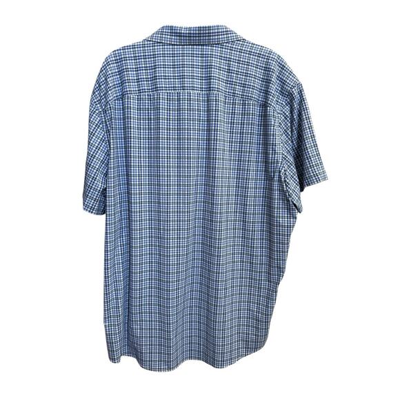 UNTUCKit Men's Short Sleeve Button-Up Shirt, Slim Fit, Blue, Size XXL Sail Logo - Picture 2 of 8
